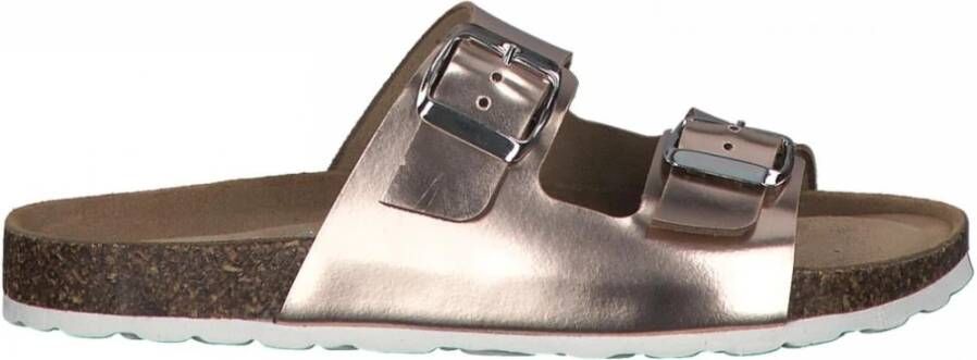 marco tozzi Rose Metallic Casual Flat Slippers , Roze, Dames