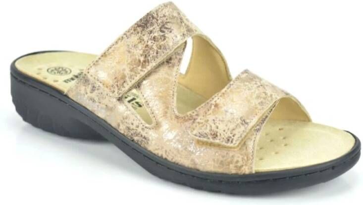 mephisto Sandalen print Muil 2Velcro DZ , Geel, Dames