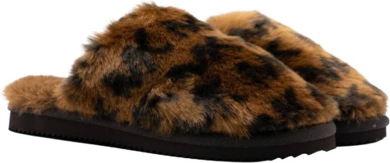 Michael Kors Janis Slippers , Bruin, Dames