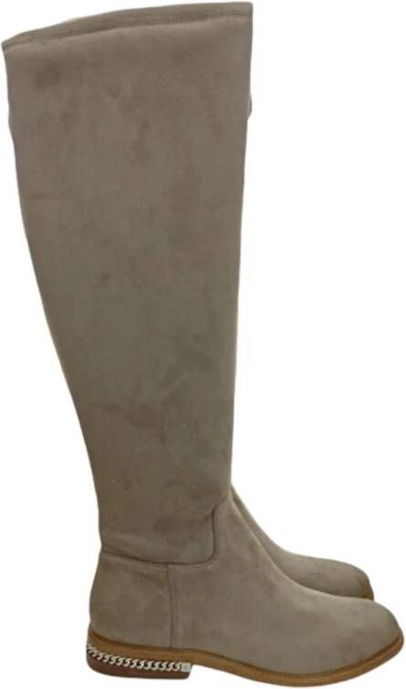 Michael Kors Over knie laarzen , Grijs, Dames