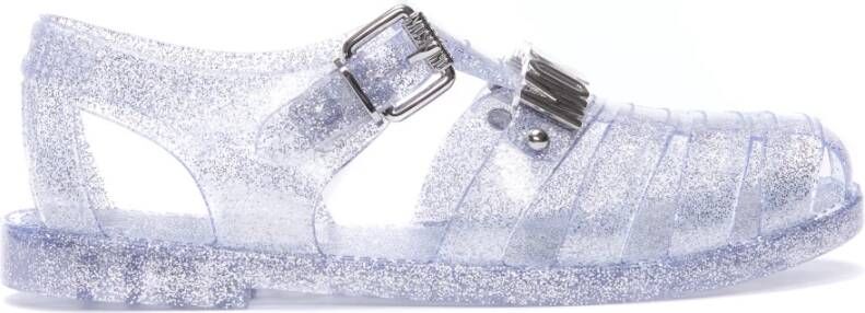 Moschino Flade sandaler , Grijs, Dames