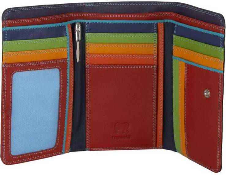 Mywalit Ladies Medium Tri Fold Wallet Outer Zip Purse black/pace Dames portemonnee