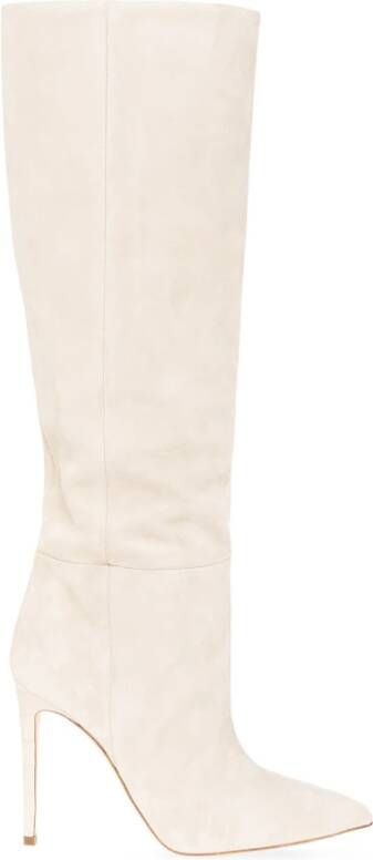 Paris Texas Suede hakken laarzen , Beige, Dames