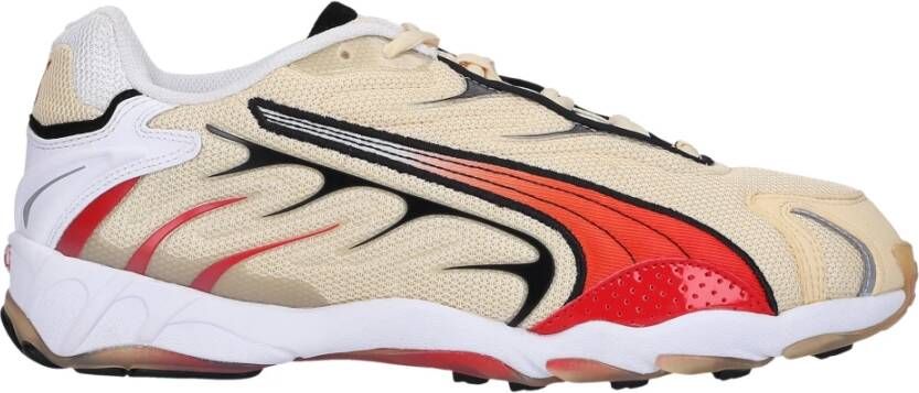 Puma Sneakers Low Inhale Material Mix Textile Logo , Beige, Dames