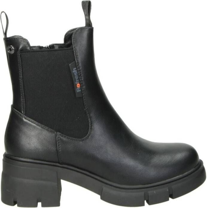 Refresh Enkellaarsjes Zwart Dames