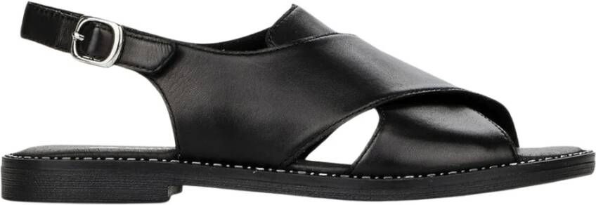 Remonte black casual open sandals , Zwart, Dames