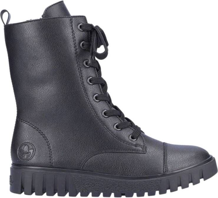 Rieker black casual closed booties , Zwart, Dames