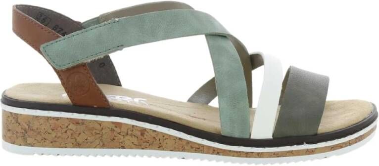 Rieker Damesschoenen Wit V3663 Z23 , Groen, Dames