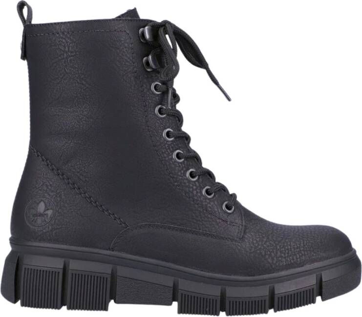 Rieker Zwarte casual gesloten laarsjes , Zwart, Dames