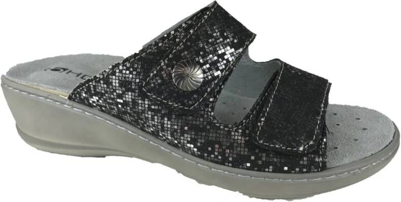 Rohde Slippers , Zwart, Dames