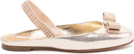 Salvatore Ferragamo `Varina` Slingback Ballerinas , Grijs, Dames