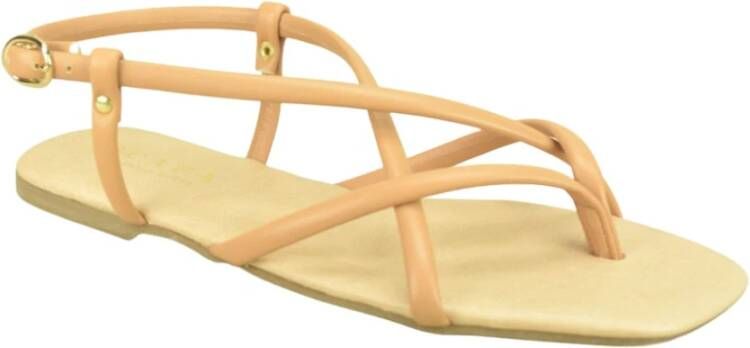 Scapa Platte sandalen , Beige, Dames