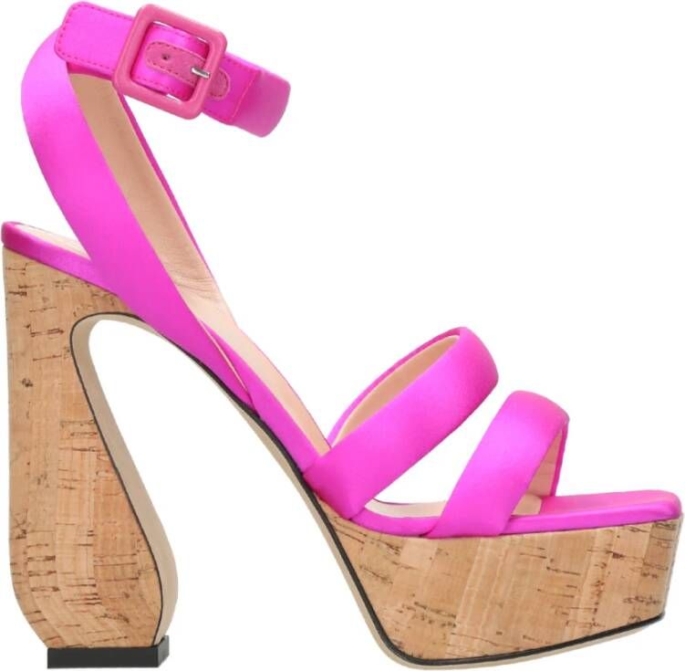 Sergio Rossi Hoge hiel sandalen , Paars, Dames