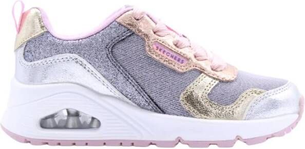 Skechers Uno Metallic Remix Sneaker Zilver