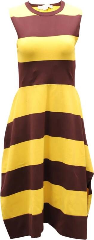 Stella McCartney Mouwloze streepjurk in multicolor rayon Stella McCartney Pre owned, Geel, Dames