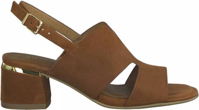 tamaris Brandy suede elegante middelste hakken , Bruin, Dames