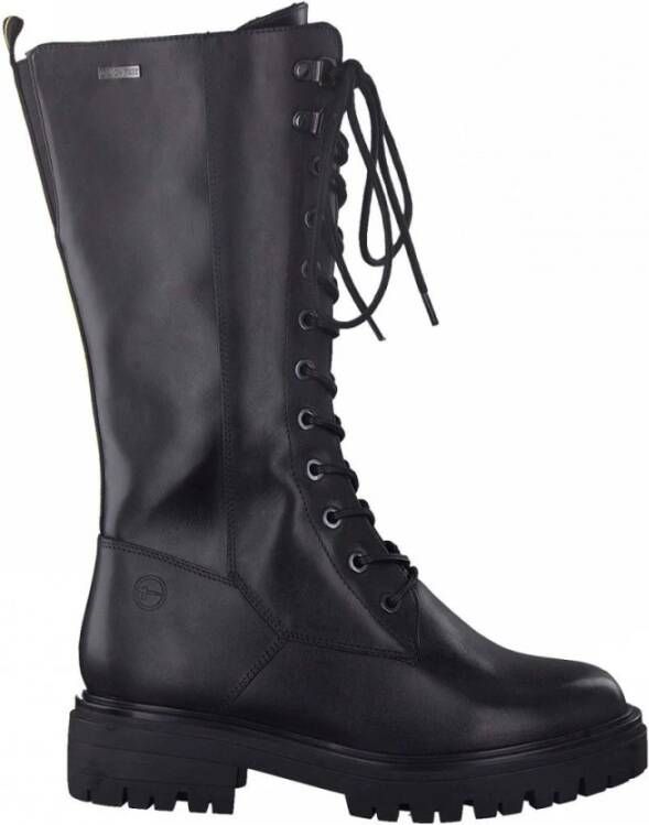 tamaris Casual lederen laarzen , Zwart, Dames