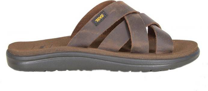 Teva Voya Slide Leather Slipper Middenkaki