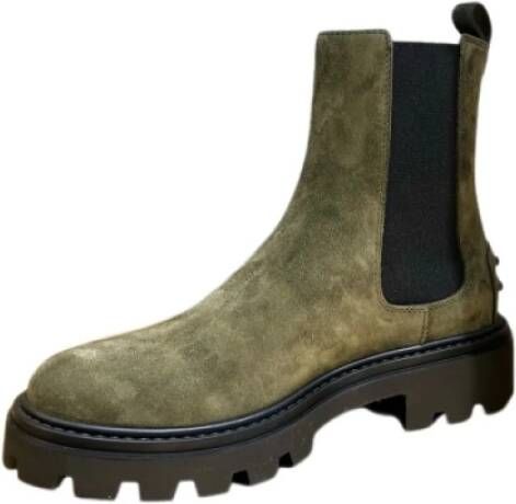 TOD'S Enkel laarzen , Groen, Dames