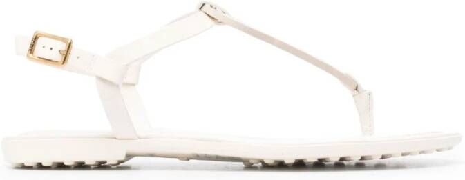 TOD'S Platte sandalen , Wit, Dames