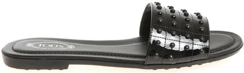 TOD'S Platte sandalen , Zwart, Dames