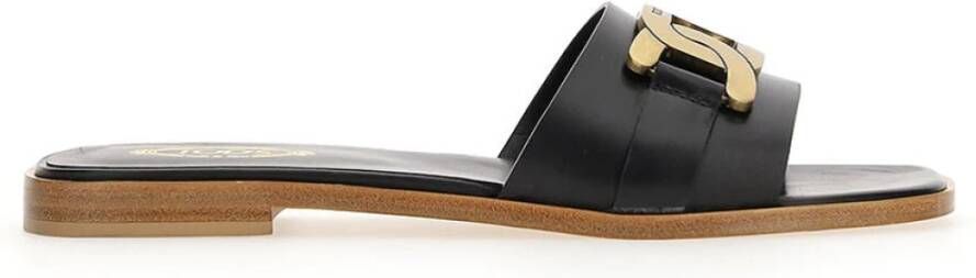 TOD'S Teenslippers & Sliders , Zwart, Dames