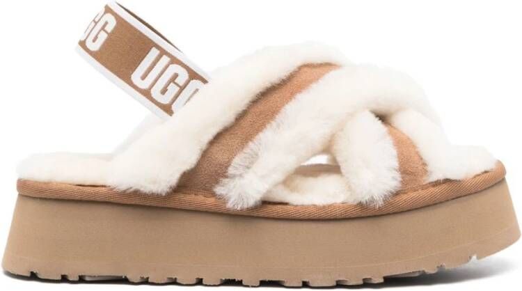 Ugg Disco Cross Slide Dames Schoenen Brown Textil
