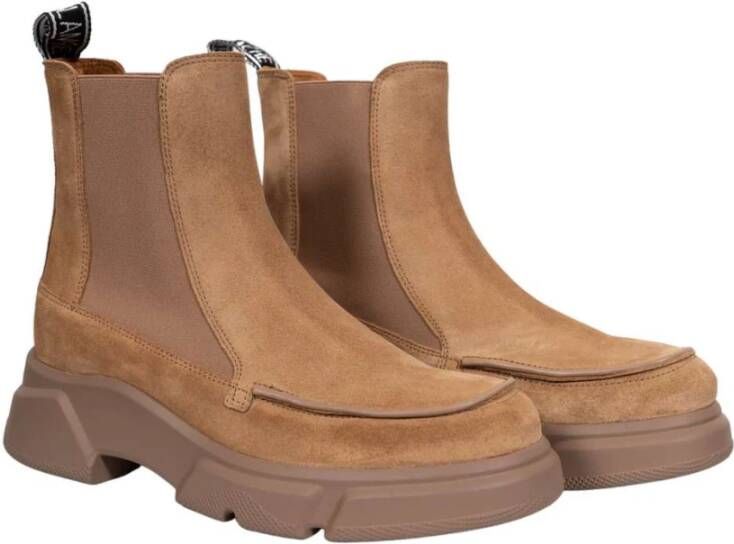 Voile blanche Enkellaarsjes Beige Dames