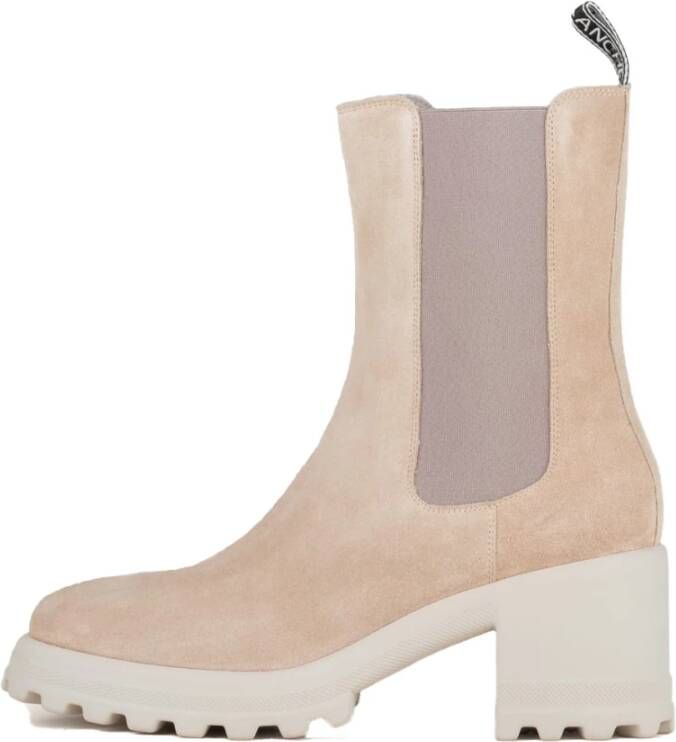 Voile blanche Enkellaarsjes Beige Dames