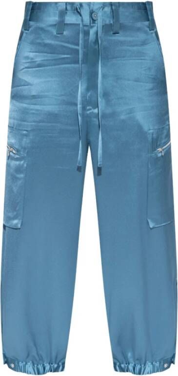 Y-3 Relaxed fitting trousers Y 3, Blauw, Dames