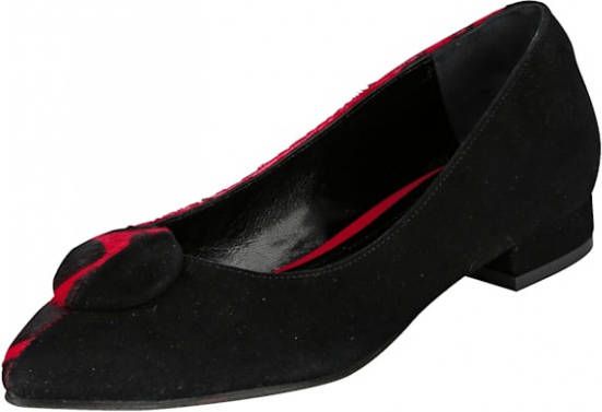 alba moda Ballerina in elegant, puntig model Zwart/Rood