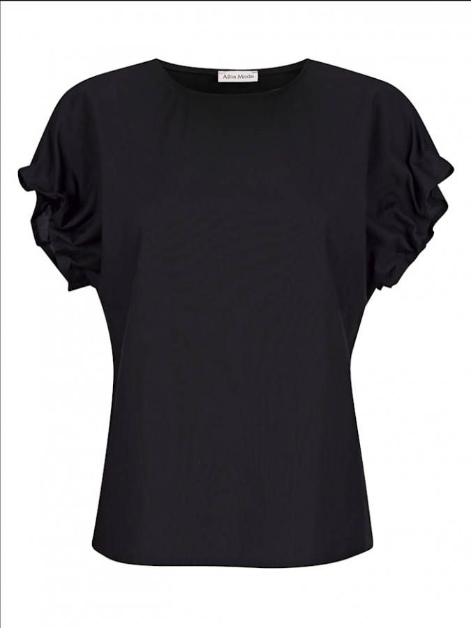 alba moda Blouse Aangeknipte mouwen Zwart