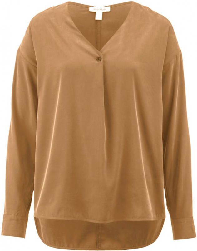 alba moda Blouse in oversized model Cognac