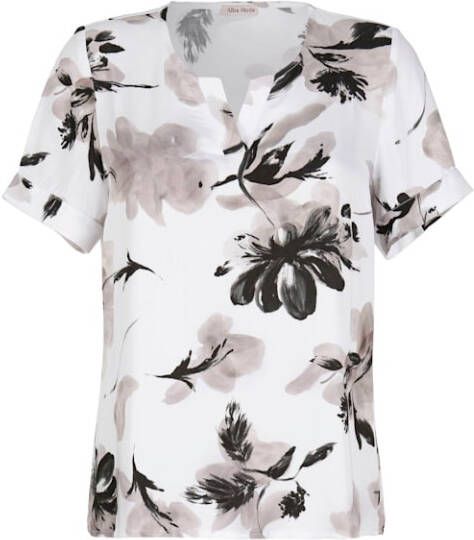 alba moda Blouse Offwhite/Grijs/Zwart