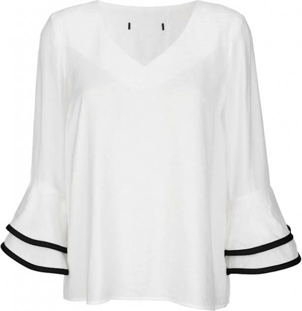alba moda Blouse van licht gecrasht materiaal Offwhite