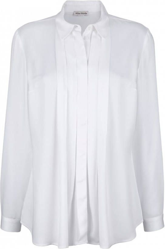 alba moda Blouse van zuivere viscose Wit