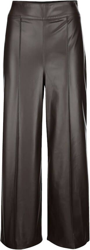 alba moda Culotte van imitatieleer Chocolade