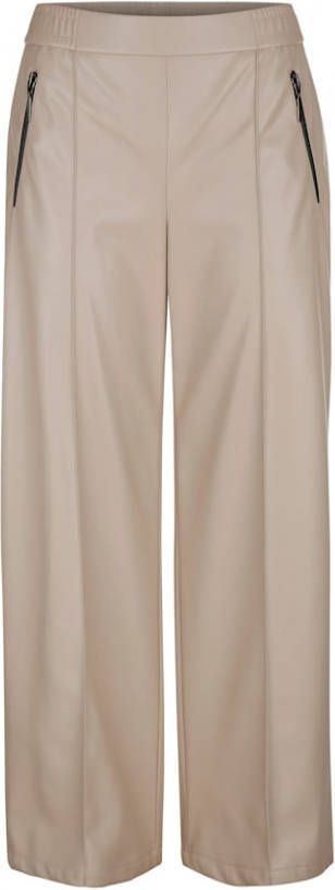 alba moda Culotte van modieus imitatieleer Beige