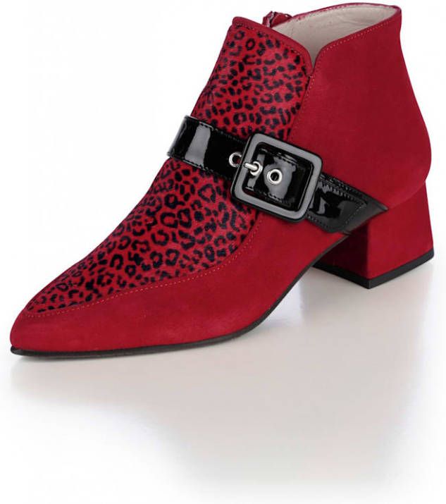 alba moda Enkellaarsje Rood/Zwart