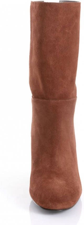 alba moda Enkellaarsje van rundersuède Steenrood