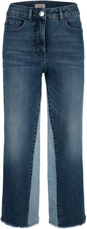 alba moda Jeansculotte in trendy wijd model Blauw