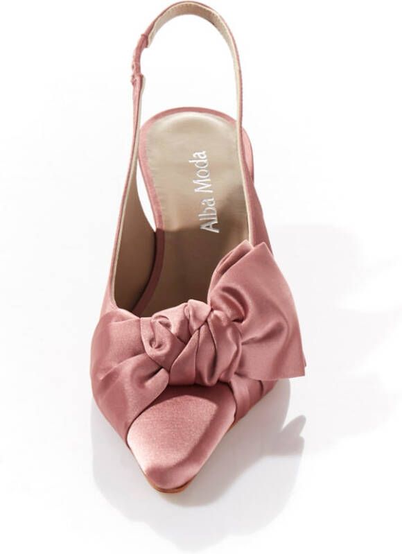 alba moda Kittenheel van satijn Roze