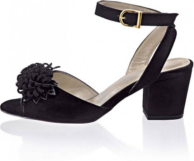 alba moda Sandaaltje van zacht geitensuède Zwart