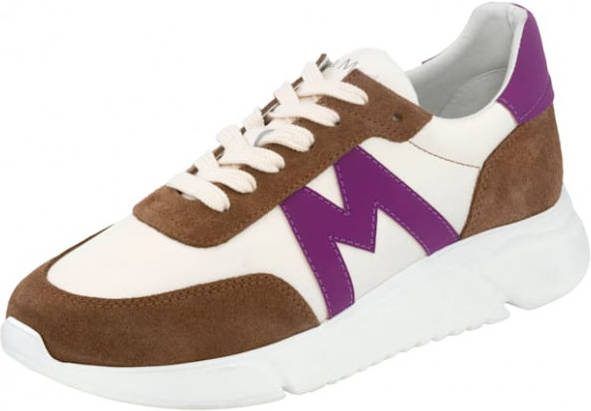 alba moda Sneaker Runner Cognac/Beige/Paars