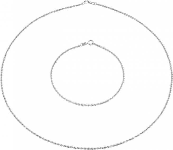 KLiNGEL 2 delige set Zilverkleur