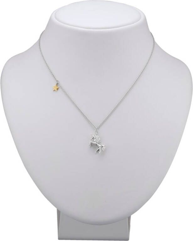 KLiNGEL Collier Eenhoorn van echt zilver Zilverkleur