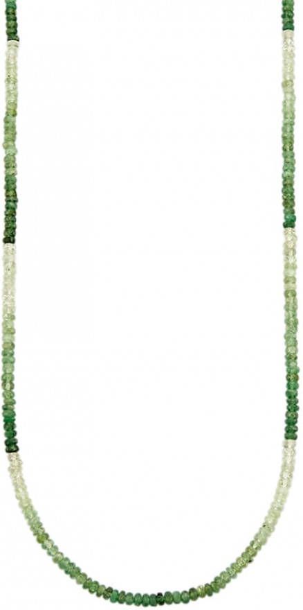 KLiNGEL Collier van tsavoriet rondellen Groen
