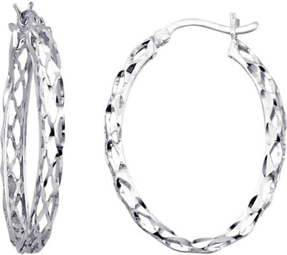 KLiNGEL Creolen van gerodineerd zilver Zilverkleur