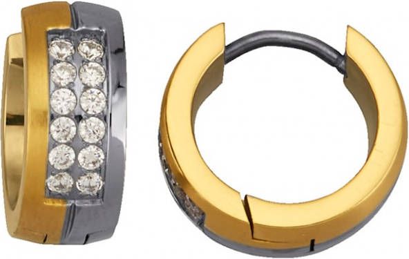 KLiNGEL Creolen van titanium Zilverkleur