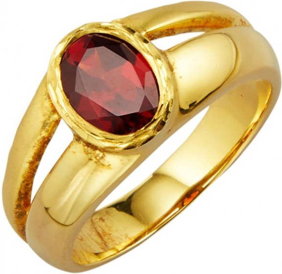 MONA Damesring van echt zilver Goudkleur